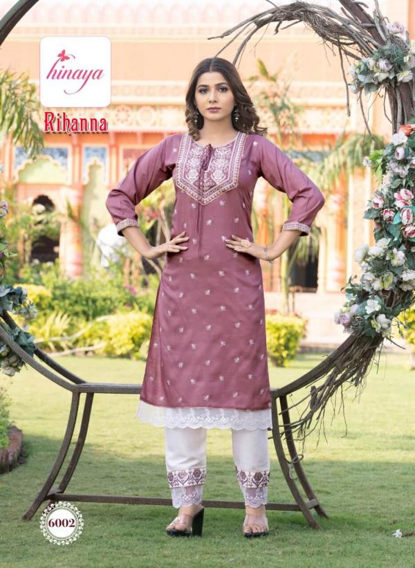 Hinaya Rihanna Vol 6 Regular Wear Kurti With Bottom Collection